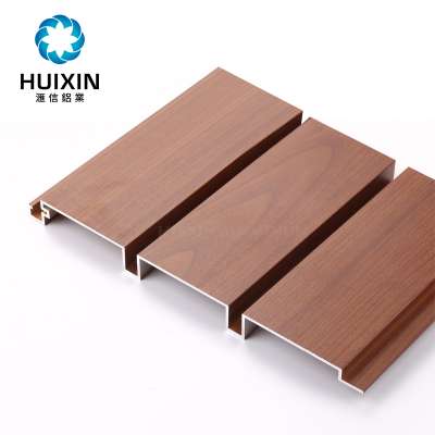 Powder Coating wood grain window aluminum profiles extrusion for Tanzania Market